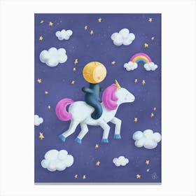 Fool Moon on a unicorn Canvas Print