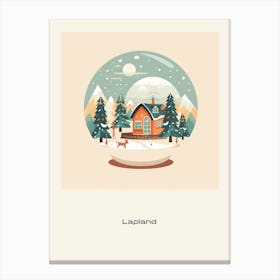 Lapland Finland 4 Snowglobe Poster Canvas Print