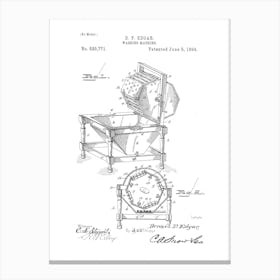 Laundry Washing Machine Patent Canvas Print