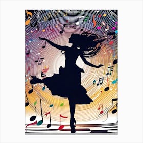 Silhouette Of A Dancer 1 Canvas Print