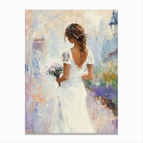 Bride In The Rain Canvas Print