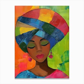 African Woman In Turban 2 Canvas Print