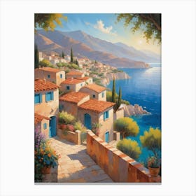 Mediterranean Village 2 Canvas Print