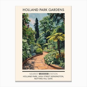 Holland Park Gardens London Parks Garden 3 Canvas Print