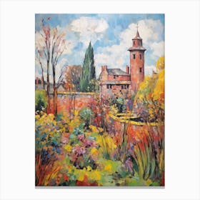 Autumn Gardens Painting Sissinghurst Castle Garden United Kingdom Canvas Print