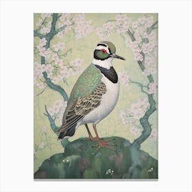 Ohara Koson Inspired Bird Painting Lapwing 4 Canvas Print