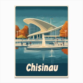 Aihrgdesign A Retro Travel Poster For Chisinau Canvas Print