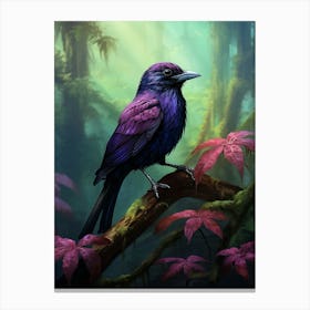 Tropical Symphony: Purple-Throated Fruitcrow Decor 1 Canvas Print