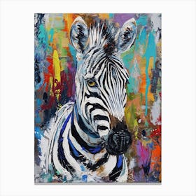 Zebra Brushstrokes 1 Canvas Print