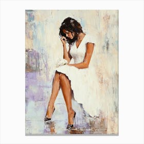 Woman In White 1 Canvas Print