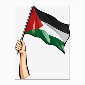 Holding Palestine Flag Png Free Palestine Canvas Print
