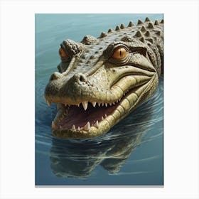 Beautiful Alligator in Water Canvas Print