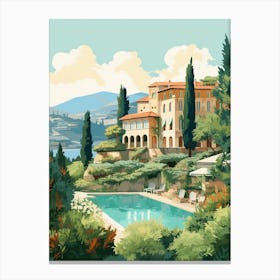 Villa Medici Italy  Illustration 2 Canvas Print