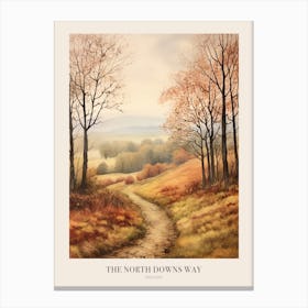 The North Downs Way England Uk Trail Poster Canvas Print