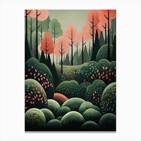 Forest Abstract Minimalist 4 Canvas Print