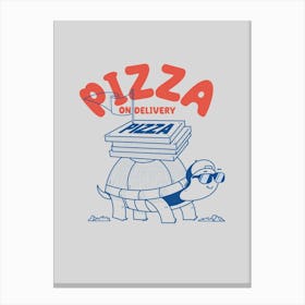 Pizza On Delivery Canvas Print