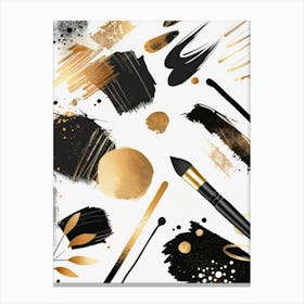 Gold Brush Strokes 3 Canvas Print