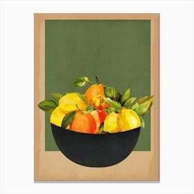 Bowl With Oranges And Lemons 2 Canvas Print