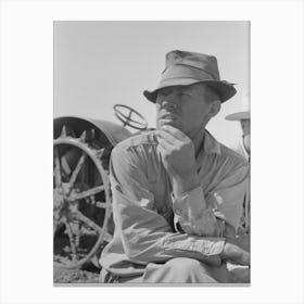 One Of The Davidson Brothers Who Own A Cooperative Well Made Possible By Fsa (Farm Security Administration) Loan Canvas Print