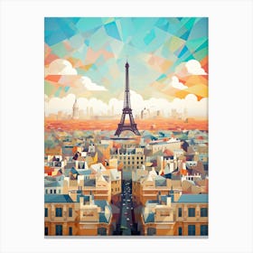 Paris, France, Geometric Illustration 4 Canvas Print