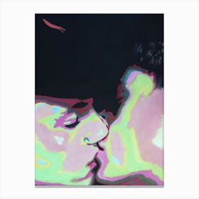 Neon Kiss Canvas Print