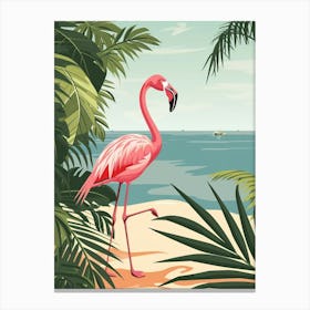 Greater Flamingo East Africa Kenya Tropical Illustration 1 Canvas Print