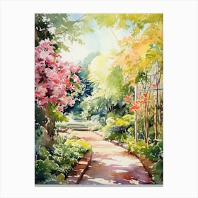 Giverny Gardens France Watercolour 1 Canvas Print