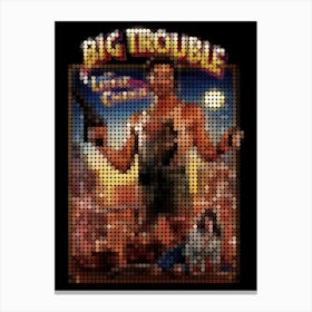 Big Trouble In Little China In A Pixel Dots Art Style Canvas Print
