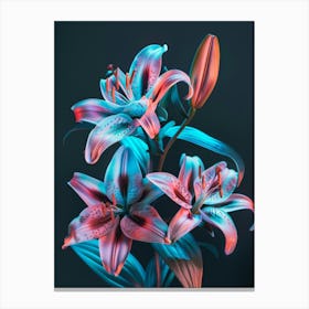 3d Lily Canvas Print