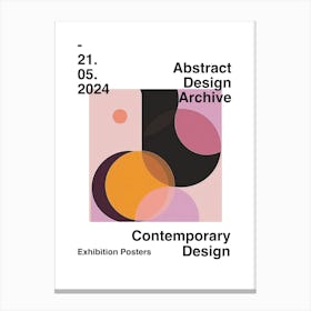 Abstract Design Archive Poster 36 Canvas Print