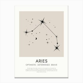 Aries Zodiac Print Canvas Print