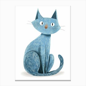 Russian Blue Cat Clipart Illustration 2 Canvas Print