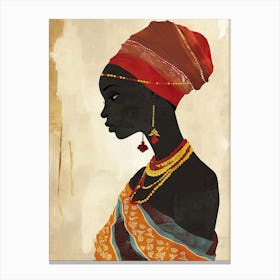 African Woman 35, Boho Canvas Print