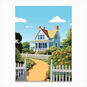 Cape Cod Massachusetts, Usa, Graphic Illustration 1 Canvas Print