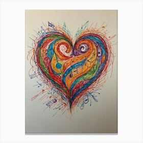 Heart Of Music 15 Canvas Print