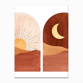 Sunset In The Desert 2 Canvas Print