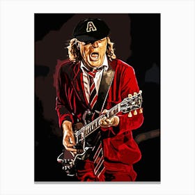 angus young Ac Dc band music Canvas Print