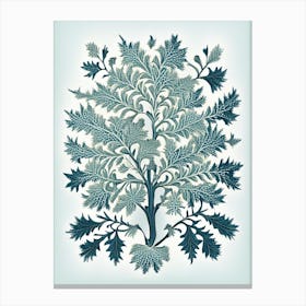 Irregular Snowflakes, Snowflakes, William Morris Style 1 Canvas Print