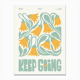 Keep Going Yellow-bells Flower Market Matisse Style Canvas Print