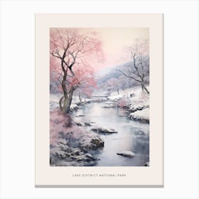 Dreamy Winter National Park Poster  Lake District National Park United Kingdom 2 Canvas Print