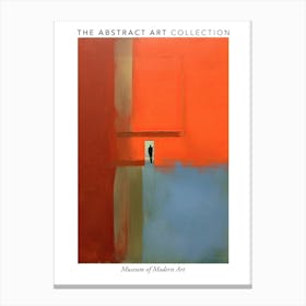Orange And Red Abstract Painting 8 Exhibition Poster Canvas Print