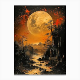 Full Moon In The Sky Canvas Print