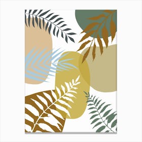 Abstract Fern Leaves 8 Canvas Print