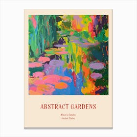 Colourful Gardens Monets Garden Usa 2 Red Poster Canvas Print