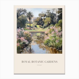 Royal Botanic Gardens Sydney Australia 3 Vintage Cezanne Inspired Poster Canvas Print