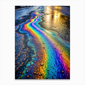 Metallic Rainbows Capture The Ethereal Interplay Canvas Print