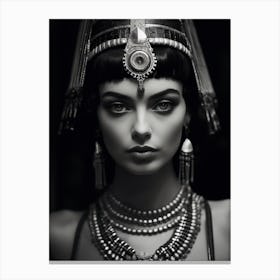 Black And White Photograph Of Cleopatra 2 Canvas Print