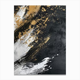 Abstract With Gold And Black Paint 1 Canvas Print