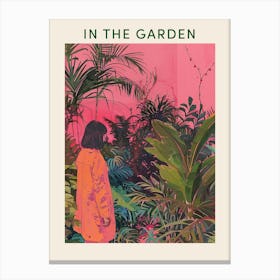 In The Garden Poster Pink 2 Canvas Print