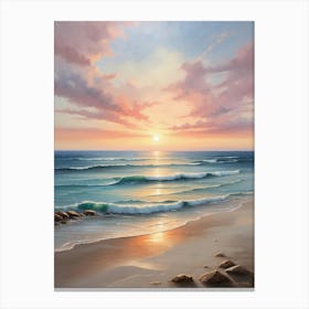 Sunset On The Beach 6 Canvas Print